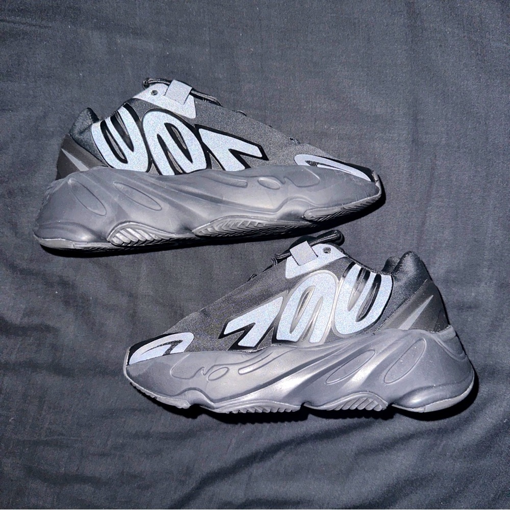 Size 3 kids/ Yeezy Boost 700 MNVN Triple Black Sneakers